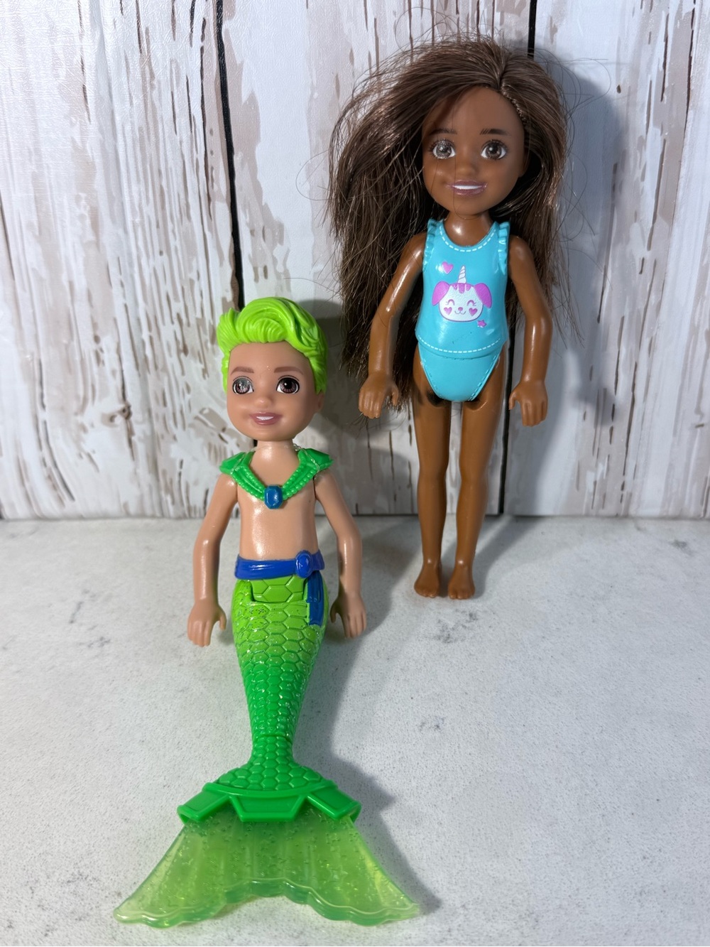 Barbie Dreamtopia Chelsea Merboy Doll & Chelsea Doll Lot Mermaid Mattel